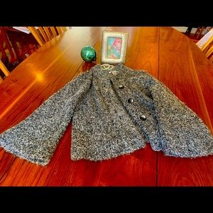 Susan Bristol gray cardigan sweater.